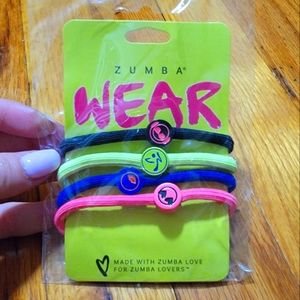Zumba Fitness Zmoji Hair Ties Elastics set of 4